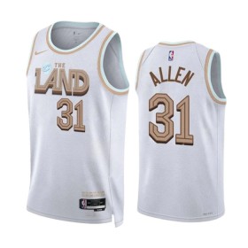 Maillot Basket Homme Cleveland Cavaliers Jarrett Allen 31 2022-23 Nike City Edition Blanc Swingman